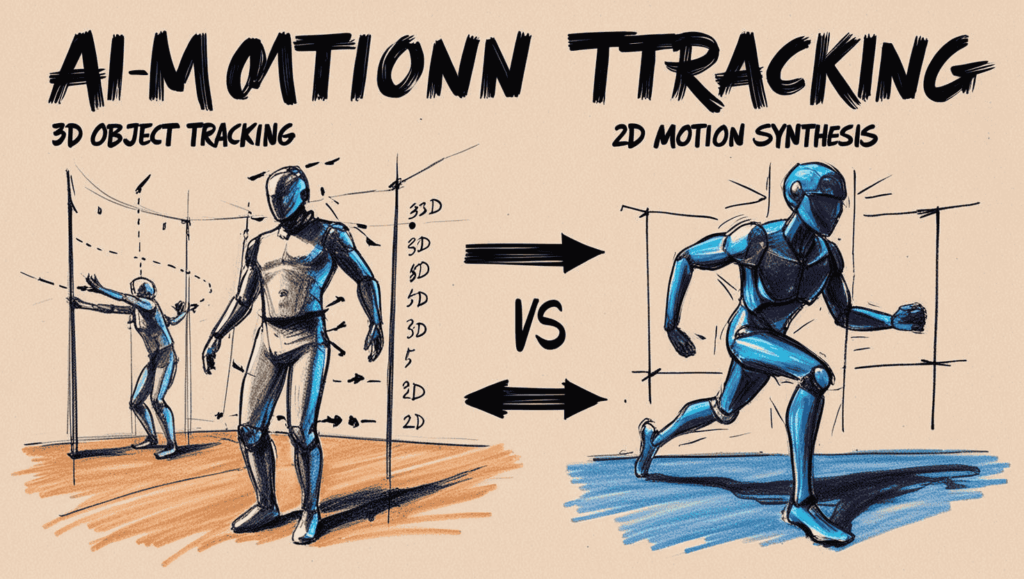 AI Motion Tracking: 3D Object Tracking vs. 2D Motion Synthesis
